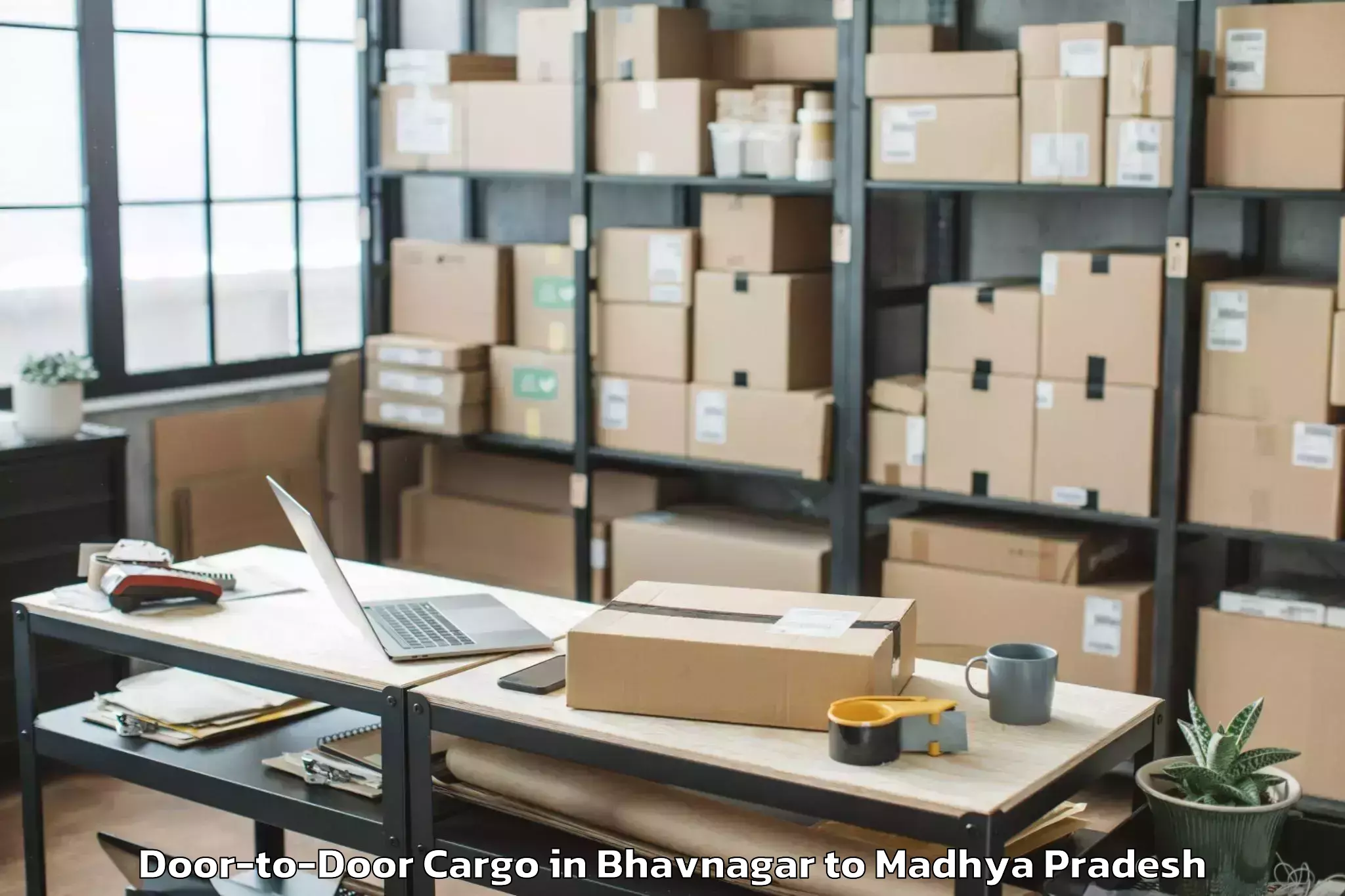 Professional Bhavnagar to Chanderi Door To Door Cargo